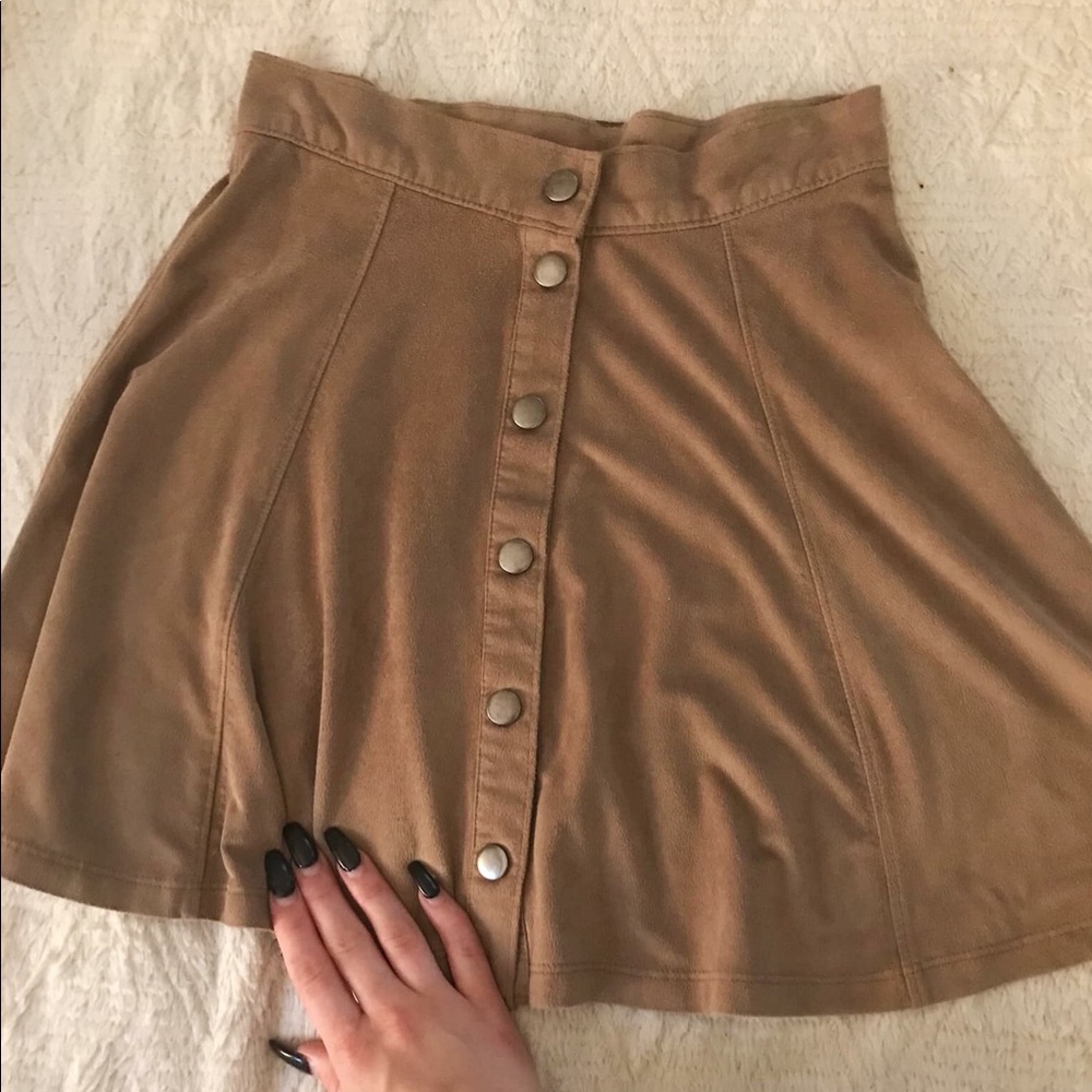 Full Tilt faux brown suede skirt